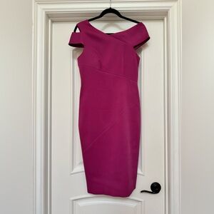 Ted Baker Fuchsia Midi Bodycon Dress Size 2 (UK)/ 4 (US)